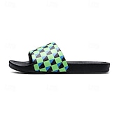 abordables Sandales décontractées-sandales à enfiler géométriques vibrantes pour hommes – chaussures d&#039;été décontractées pour la plage et la piscine