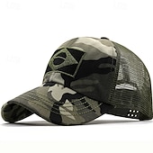 economico Cappellino da baseball da uomo-Per uomo Cappellino da Baseball Cappello da Sole Cappello da Camionista Cappuccio in rete Nero Verde Cotone Regolabile Moda Abbigliamento quotidiano Festival Motivo Colore Solido / Tinta Unita Casual