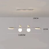 economico Luci a sospensione-4 luci 110 cm Design Unico Lampada a sospensione Metallo Acrilico Finiture Verniciate Moderno 110-120V 220-240V