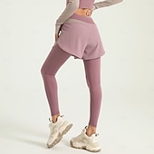 economico Leggings e collant da yoga-Per donna Pantaloni da yoga Leggings da yoga 2 in 1 Controllo addominale Sollevamento glutei Vita Alta Yoga Allenamento in Palestra Pilates Collant Pantaloni blu navy Marrone chiaro Nero Spandex