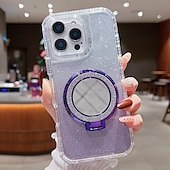Недорогие Чехлы для iPhone-Чехол для телефона для iPhone 16e iPhone 16 Pro Max Plus iPhone 15 Pro Max Plus iPhone 14 13 12 Pro Max Plus чехол с подставкой зеркалом магнитный ретро TPU PC