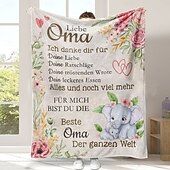 billige Tepper og pledd-morsdagsteppe, et brev til mor, morsdagsgave myk og koselig, perfekt gave til mor, blomster- eller hjertedesign, varm og behagelig