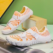 preiswerte Sneaker für Herren-Barfuß-Wasserschuhe für Herren – weiß und orange, schnelltrocknend, verstellbarer Klettverschluss – ideal für Strand- und Wasseraktivitäten