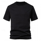 economico Magliette casual da uomo-Per uomo Maglietta Camicia a Maniche Corte Manica Corta Girocollo Estate Semplice Moda Designer Essenziale Classico Vacanza Streetwear Uscire Nero Bianco Grigio chiaro Maglietta Top per Uomo