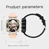 Χαμηλού Κόστους Smartwatch-696 X17MINI Εξυπνο ρολόι 1.27 inch Έξυπνο ρολόι Bluetooth Υπενθύμιση Κλήσης Παρακολούθηση Ύπνου Συσκευή Παρακολούθησης Καρδιακού Παλμού Συμβατό με Android iOS Γυναικεία Άντρες Κλήσεις Hands-Free
