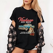 levne Topy-Trička Tričko Retro plakát Retro dívka Grafika Pro Dámské Dospělé Plesová maškaráda Horká ražba Běžné / Denní