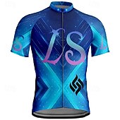 abordables Maillots pour hommes-Homme Maillot de cyclisme Manche Courte Cyclisme T-shirt Maillot avec 3 poches arrière VTT Vélo tout terrain Respirant Séchage Rapide Design Anatomique Évacuation de l&#039;Humidité Pourpre foncé Bleu