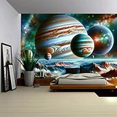 levne Planetární tapisérie-Planetární krajina zavěšený gobelín nástěnná umění velký gobelín mural dekorace fotografické pozadí deka závěs domov ložnice obývací pokoj dekorace