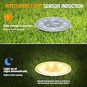 Недорогие Наземные огни-4шт 2шт 1шт 8 W Светодиоды на солнечной батарее Солнечная батарея Водонепроницаемый с функцией освещения Тёплый белый Холодный белый 1.2 V Уличное освещение двор Сад 8 Светодиодные бусины Новый год