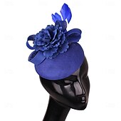 abordables Fascinators-accessoire Imitation Lin Plumes Mariage Soirée Élégant Mariage Avec Plume Casque Couvre-chef