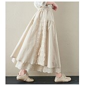 cheap Bottoms-Retro Vintage Medieval Skirt Women&#039;s Masquerade Casual Daily Adults&#039; Skirt