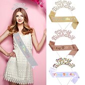 voordelige Verjaardagsfeest Benodigdheden-verjaardagsfeestje modieuze verjaardagsversieringen 2-delige set voor meisjes en vrouwen hoofdband en sjerp met &#039;it&#039;s my birthday&#039; verkrijgbaar in meerdere kleurencombinaties