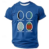  Pasqua Per uomo uova di Pasqua Maglietta Manica Corta maglietta Stampa 3D Girocollo Camicia Designer Casual Feste Ferie Nero Blu Verde Estate Primavera Abbigliamento S M L XL XXL XXXL