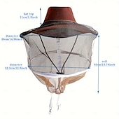 economico Supporto e Cura degli Animali-1 pz cappello da cowboy protettivo da apicoltore cappelli da cowboy da apicoltore con velo - resistente, traspirante &amp;dispositivi di protezione per le attività all&#039;aperto