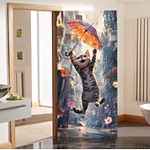 billiga Dörröverdrag-Rolig djur dansande dörrdekorationer dörröverdrag dörrgobeläng dörrgardin dekoration bakgrund inomhus/utomhus dörrbanner för främre dörr bondgård