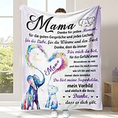 billige Tepper og pledd-morsdagsteppe, et brev til mor, morsdagsgave myk og koselig, perfekt gave til mor, blomster- eller hjertedesign, varm og behagelig