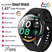 Недорогие Смарт-часы-696 G100 Умные часы 1.43 дюймовый Смарт Часы Bluetooth Педометр Напоминание о звонке Датчик для отслеживания сна Совместим с Android iOS Мужчины Хендс-фри звонки Напоминание о сообщении IPX-0