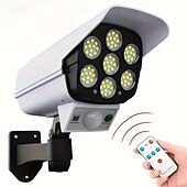 ieftine Aplice de Exterior-1 buc led lumini exterioare cu senzor de mișcare reflector solar 77 de margele cu telecomandă verandă garaj curte gradină instalație de iluminat convenabilă