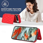 abordables Otras carcasas-teléfono Funda Para Google Píxel 9 Pro Pixel 9 Pro XL Pixel 8 Pro Pixel 8 Funda Trasera con Soporte Ranura para tarjetas Antigolpes Retro TPU Cuero de PU