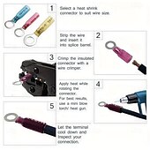 cheap Vehicle Repair Tools-250Pcs/Set Premium Heat Shrink Wire Connectors - Butt Terminals for Marine and Automotive Applications - Insulated Crimp Terminal Set with Seal Electrical Connectors for Waterproof Protection