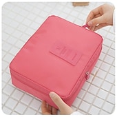 お買い得  荷物と旅行の保管-旅行用メイクアップバッグ、大容量トイレタリーバッグ、化粧品や必需品を収納できるポータブル多機能スクエア収納ポーチ