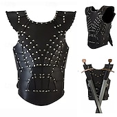 abordables Armadura-Retro Antiguo Medieval Renacimiento Faja Armas y Armaduras Baile de Máscaras Remache Hombre Celta Carnaval Mascarada Rendimiento Víspera de Todos los Santos Mascarada Adulto Faja