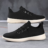 baratos Ténis para Homem-tênis de malha leve e respirável masculino - calçados casuais para caminhada com cadarço para uso diário e viagens