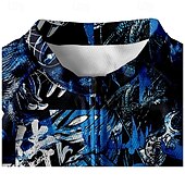 levne Pánské dresy-Pánské Cyklodres Krátký rukáv Kolo Tričko Dres se 3 zadními kapsami Horská cyklistika Prodyšné Rychleschnoucí Anatomický design Odvod Modrá Graffiti Sportovní Oblečení