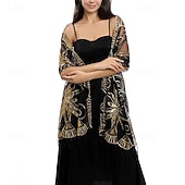 economico impacchi per gli invitati al matrimonio-Scialle Donna Elegante Senza Maniche Poliestere Stole da matrimonio Con Nappa Per Feste Primavera &amp; Estate