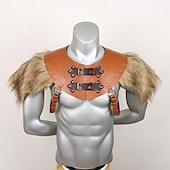 voordelige Pantser-Retro vintage Middeleeuws Renaissance Wapens en Harnassen Schouder Pantser Borstbeschermer Krijger Viking Kostuum Voor heren Viking Halloween Carnaval Prestatie Feest LARP Volwassenen Borstbeschermer