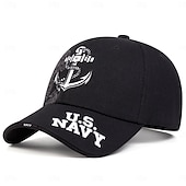 preiswerte Baseballkappe für Herren-Herren Baseballkappe Sonnenhut Trucker-Kappe Schwarz Dunkelmarine Baumwolle / Polyester-Mischung Bestickt Mode Lässig Täglich Buchstabe Anker Verstellbar Sonnenschutz Atmungsaktiv