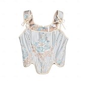 olcso Fűzők-Retró Középkori Reneszánsz Fűző Prsluk Bustier Női Kelta Fantasy Mindszentek napja Farsang Álarcos mulatság Parti Alkalmi / Napi LARP Felnőttek Fűző