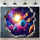 baratos Tapeçaria Planetária-Tapeçaria Planetária Arte de Parede do Universo Grande Tapeçaria Mural Decor Fotografia Fundo Cobertor Cortina Decoração de Casa Quarto Sala de Estar