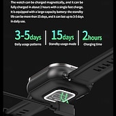 tanie Smartwatche-696 D8 Inteligentny zegarek 2.01 in Inteligentny zegarek Bluetooth EKG + PPG Krokomierz Powiadamianie o połączeniu telefonicznym Kompatybilny z Android iOS Damskie Męskie Odbieranie bez użycia rąk