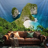 olcso Óceánparti Falikép-Táj Óceán Nézet Függő Takaró Fali Művészet Nagy Takaró Falfestmény Dekoráció Fénykép Háttér Takaró Függöny Otthon Hálószoba Nappali Dekoráció