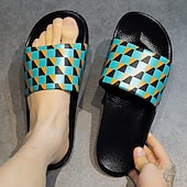 abordables Sandales décontractées-sandales à enfiler géométriques vibrantes pour hommes – chaussures d&#039;été décontractées pour la plage et la piscine