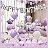 cheap Birthday Party Supplies-Birthday Party Scene Decoration Set - Multicolor Balloons with &#039;Happy Birthday&#039; Balloons Banner