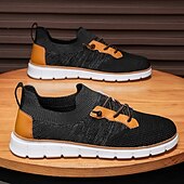 cheap Men&#039;s Sneakers-Men&#039;s Knit Athletic Sneakers – Lightweight Breathable Running and Walking Shoes for Gym, Work and Travel