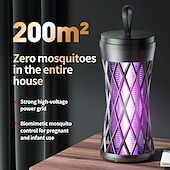 abordables Répulsifs électriques anti-moustiques-Lampe répulsive de moustiques par inhalation à choc électrique répulsif photocatalyseur USB piège à moustiques pour chambre à coucher