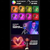 halpa poraustarvikkeet-mini rgb led-videovalo 2500k-9000k himmennettävä 8 valotehostetta videoneuvotteluvalo tietokoneeseen tabletti matkapuhelin dslr-kamera sisäänrakennettu akku näyttöliittimellä  &amp; kylmäkenkäteline