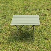 お買い得  キャンプ用家具-ポータブルキャンプサイドテーブル、超軽量アルミ折りたたみビーチテーブル、キャリーバッグ付き、屋外調理、ピクニック、キャンプ、ボート、旅行用