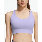 economico Reggiseni sportivi &amp; gilet-Per donna Reggiseno Il giro Top reggiseno Crisscross Back Comodo Traspirante Rete Semplice Sport Abbigliamento sportivo Nero Bianco Yoga Fitness Casuale