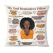 abordables Cadeaux personnalisés-Housse de Coussin Personnalisée Ajoutez votre image Housse de Rappel de Dieu Cadeau Personnalisé Design Photo Image Housse de Coussin Décontractée 1 pièce Sur Mesure
