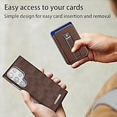 preiswerte Samsung-Handyhülle-Handy Hülle Handyhüllen Für Apple AirTag S25 S25 Plus S25 Ultra S24 Ultra S24 Plus S24 S23 Ultra Rückseite Magnetische Adsorption Mit Ständer Magnetisch Unterstützt kabelloses Laden Retro PC PU-Leder