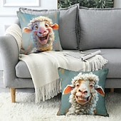 billige dyrestil-Morsom dyre sau dekorative kastputer deksel 1PC myk firkantet sofa putevar putevar til soverom stue sofa stol