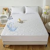 abordables Parures de draps-Protector de matelas imperméable Matelas matelassé Housse de matelas ajustée Protéger le lit Housse de lit épaisse Antidérapante Draps ajustés avec poche profonde Silencieux Hypoallergénique