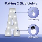 economico Luci decorative-decorazioni per la laurea 60/90/120 cm grandi lettere luminose per laureati berretto da laurea lettera bianca per laureati con luci per asilo nido scuola materna scuola superiore college festa di