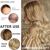 economico Parrucche trendy sintetiche-Parrucche lunghe ondulate da castano a biondo per donne, 27 parrucche lunghe e ricce, parrucca naturale ombré resistente al calore con rete per parrucca, parrucche sintetiche per donne, feste in
