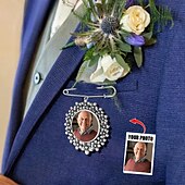 cheap Graduation-Personalized Graduation Pin Brooch Custom Photo Charm Best Wedding Graduation Memorial Sympathy Gift for Anniversary or Birthday Ideal for Friends, Family