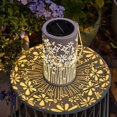 abordables Éclairage paysager-1 lanterne solaire d&#039;extérieur étanche, projection de fleurs et de libellules, éclairage d&#039;ambiance pour jardin, pelouse, paysage